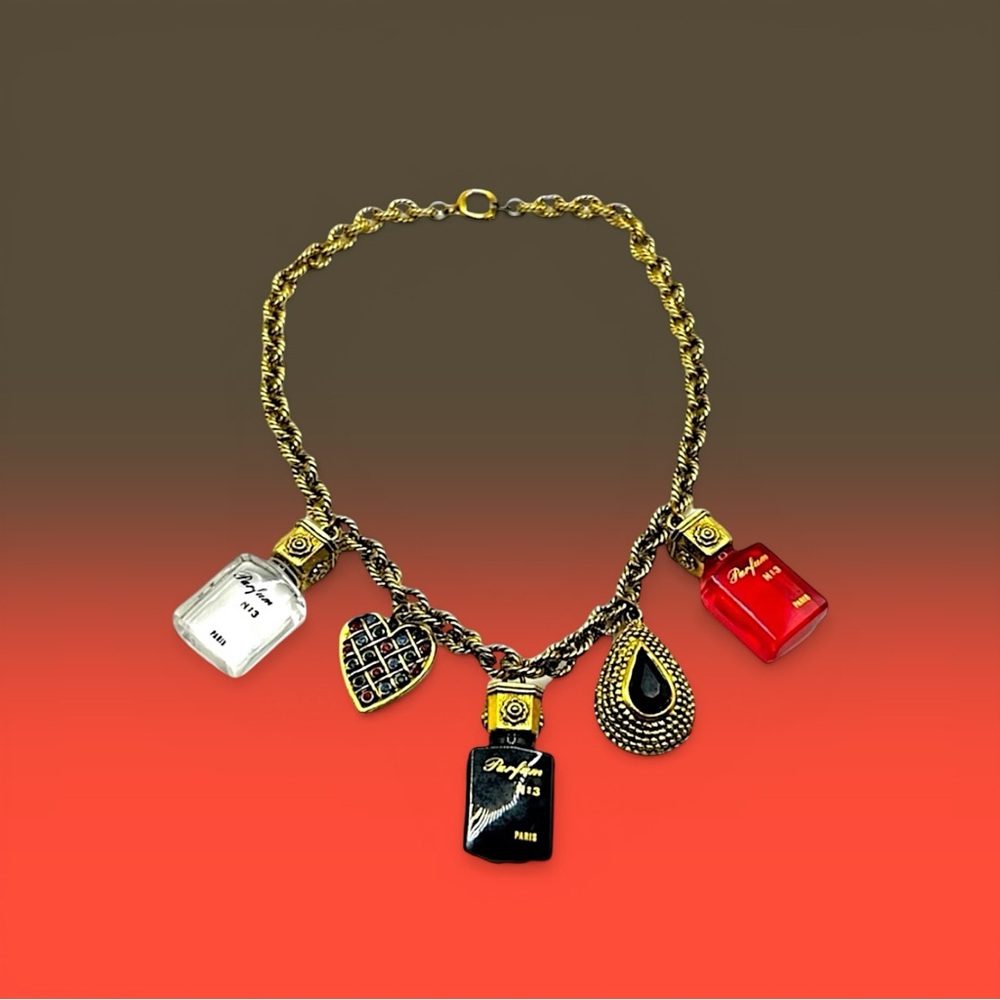 Vintage Parfum No. 3 Paris Charm Necklace